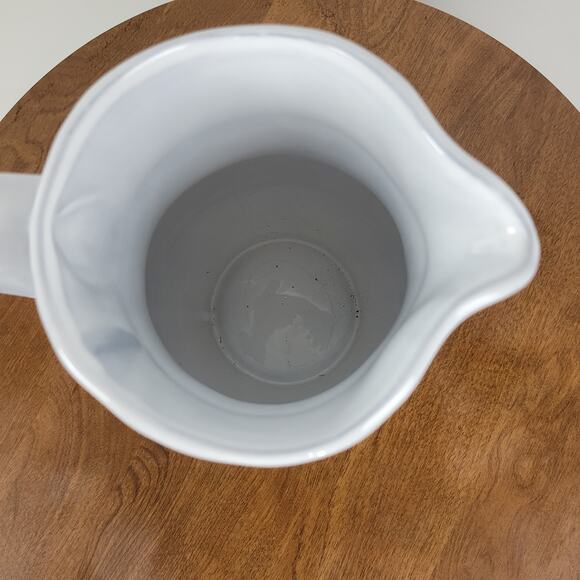 ARHAUS TABLE Water Pitcher 8" White Pottery Ceramic Vase Home Kitchen Portugal - Picture 2 of 16